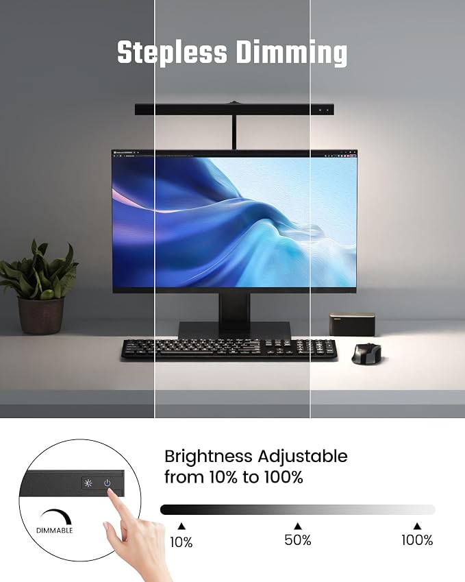 SUPERDANNY LED Desk Lamp for Office Home, Eye-Caring Desk Light - Image 5