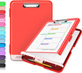 Sooez Clipboard with Storage, Clip Board 8.5 x 11 with Pen Holder, Plastic by Sooez