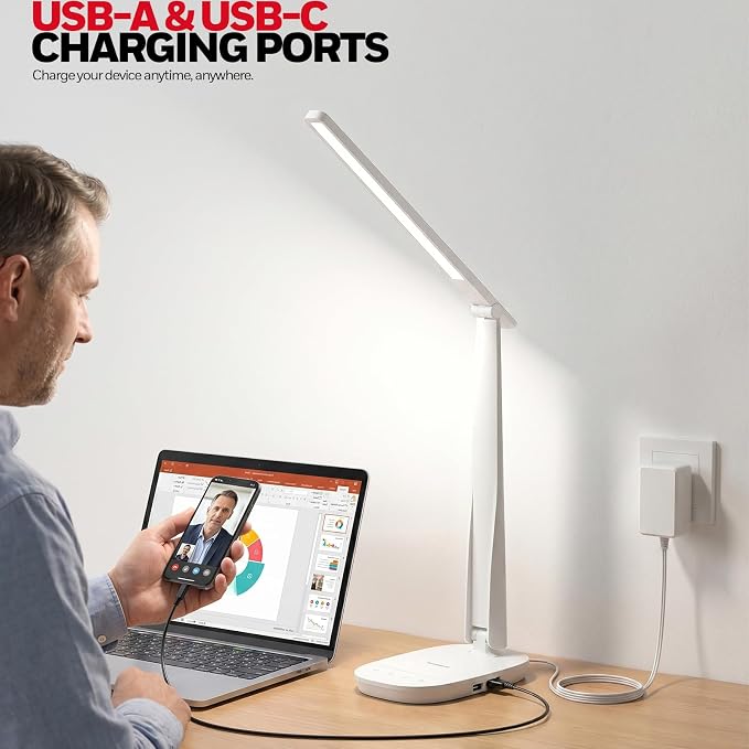 Honeywell LED Desk Lamp for Home Office, Eye-Caring Dimmable Reading Light - Image 5
