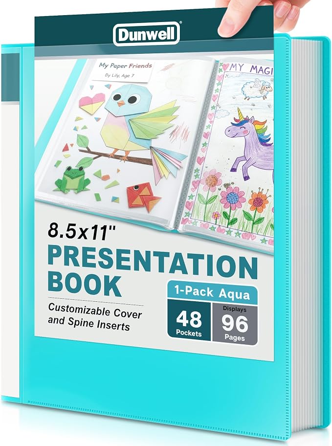 Dunwell Presentation Binder 48-Pocket, Displays 96 Pages, 8.5x11 Portfolio by Dunwell