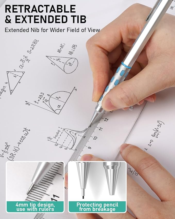 Nicpro 36PCS Blocky Gear Mechanical Pencil Set, Art Drawing Pencils 0.3 0.5 0.7 - Image 4