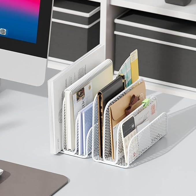 gianotter Mail Organizer Countertop, Metal File Holder - Image 7