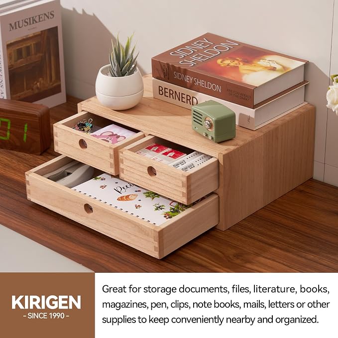 KIRIGEN Solid Wood Desktop Organizer - Image 4