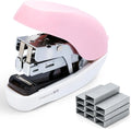 M&G Mini Stapler with Staples, Small Pink Effortless Stapler Set, 20 Sheet by MG