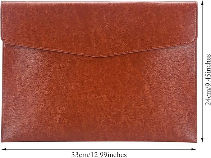 PU Leather A4 File Folder Document Holder Envelope Folder Case - Image 2