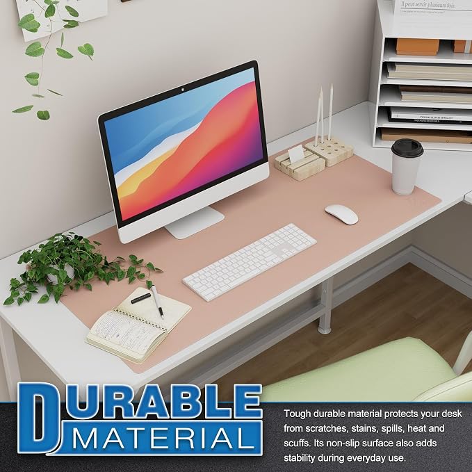 K KNODEL Large Office Leather Desk Mat, Mouse and Keyboard Pad, Computer and - Image 5