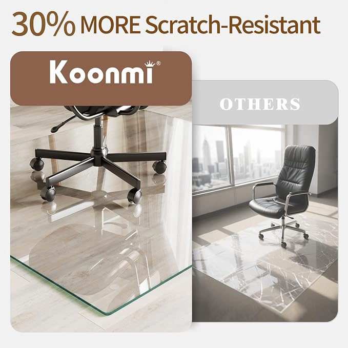 Koonmi Tempered Glass Chair Mat 72"x48" - Image 3