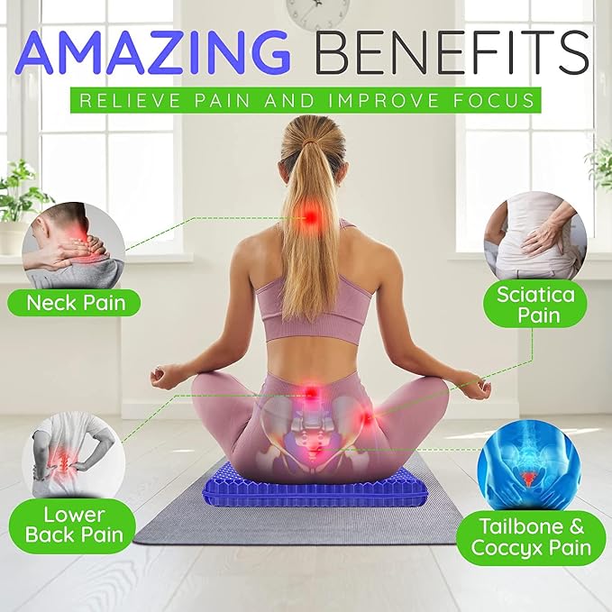 Gel Seat Cushion, Jumbo&Thick Gel Cushion Chair Pads - Image 5