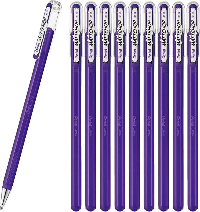 Pentel Matte Hop Violet Color Ballpoint Pen by PentelofAmerica
