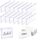 Meetory 50 Pcs Plastic Wire Shelf Label Holders, Retail Shop, Label Papers by Meetory