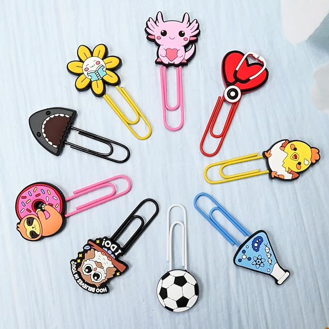 100 PCS Random Paper Clips Metal Paperclip Large Size Paper Clip Cute Bookmark - Image 6