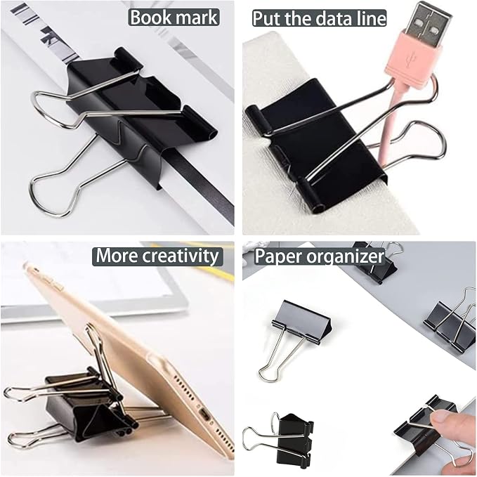 Extra Large Binder Clips 2.4 Inch, Upgrade Giant Binder Clips Big Paper Clips - Image 4