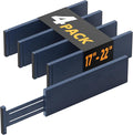 SpaceAid Bamboo 4 Pack Dresser Drawer Dividers, 4.65“ High Adjustable 17“-22” by SpaceAid