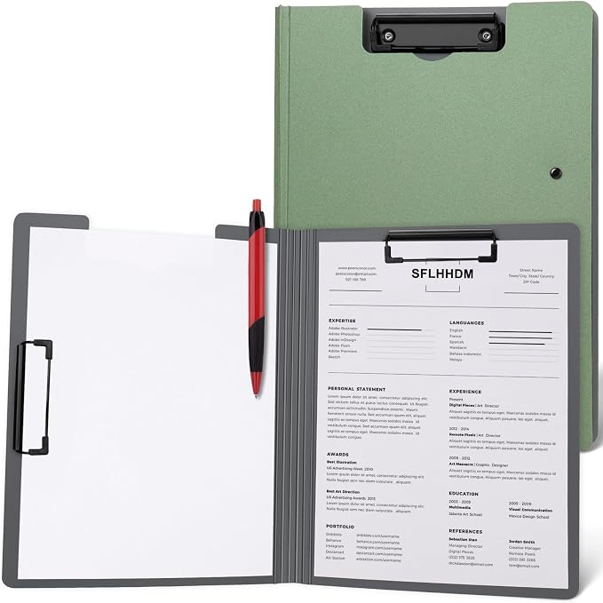 SFLHHDM 1 PCS Clipboards Foldable, Folding 360°Cover Folder Clipboard, Plastic by SFLHHDM