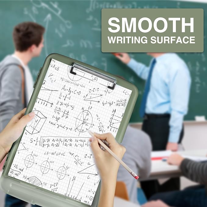 Sooez Clipboard with Storage, Clip Board 8.5 x 11 with Pen Holder, Plastic - Image 6