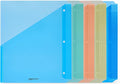 Amazon Basics Binder Organizer, Plastic Document Folders, File Jacket, 3-Hole by AmazonBasics