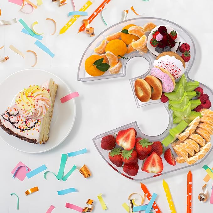 13.8" Extra Large Acrylic Number Charcuterie Board Box, Reusable Fillable - Image 5