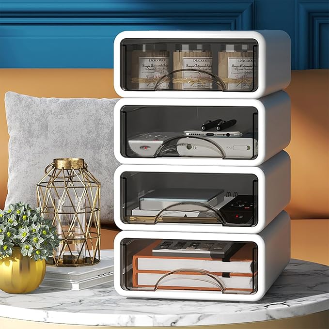 Desk Organizer with Drawers, Stackable Storage Drawers with Compartments - Image 6