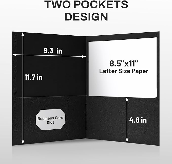SUNEE Two Pocket Folders, 100 Pack File Folders - Image 4