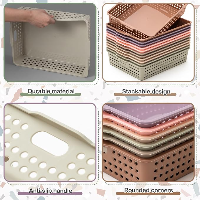 Geetery 12 Pack Classroom Storage Baskets - Image 3