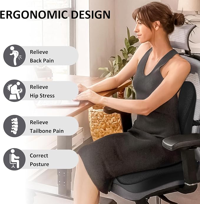 Seat Cushion, Lumbar Support Pillow - Image 2