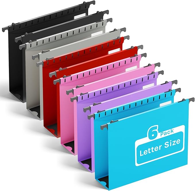 Ansook Hanging File Folder Letter Size Extra Capacity, Heavy Duty 2" Expansion by Ansook
