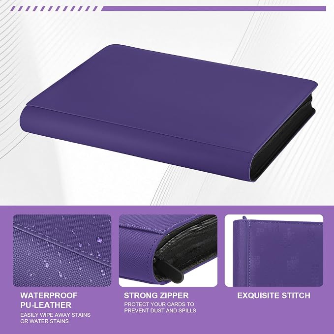 16 Pocket Toploader Binder, Holds 640 Top Loaders, Top Loader Binder - Image 4