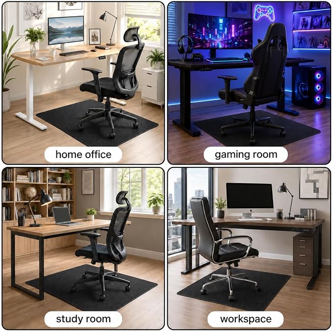 Office Chair Mat for Hardwood Floors, 48 x 35.5 in Non-Slip Desk Chair Mat for - Image 7