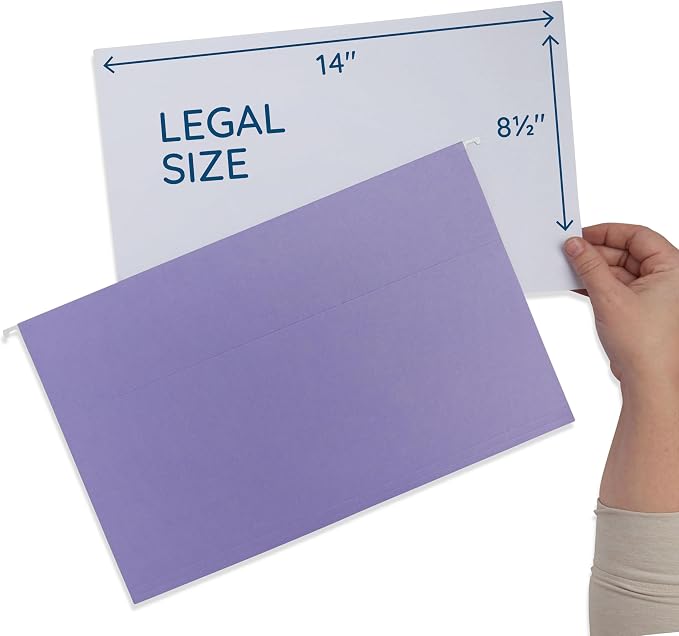 25 Blue Summit Supplies Legal Size Hanging File Folders - Image 2