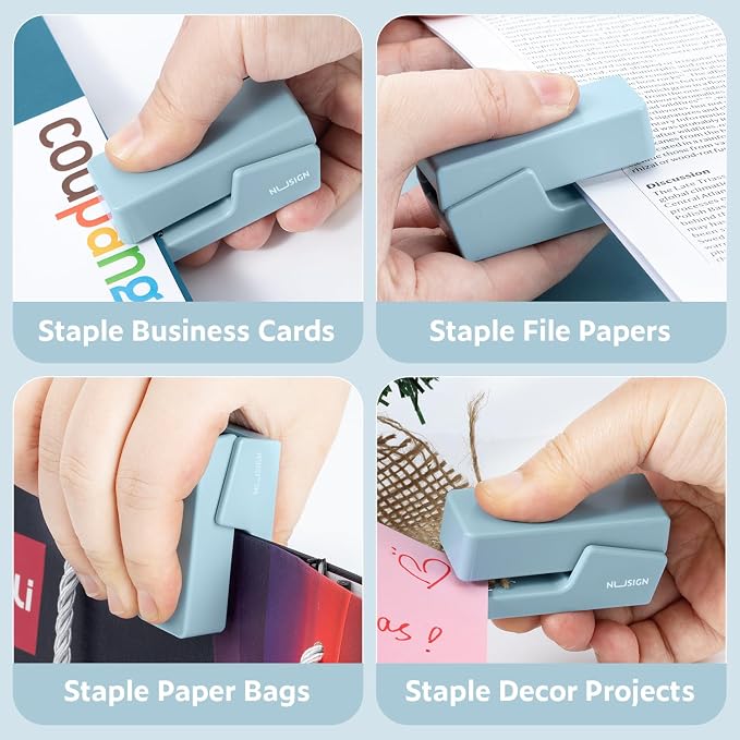 NUSIGN Mini Stapler with 830 Staples, Small Cute Desk Staplers, 25 Sheet - Image 5
