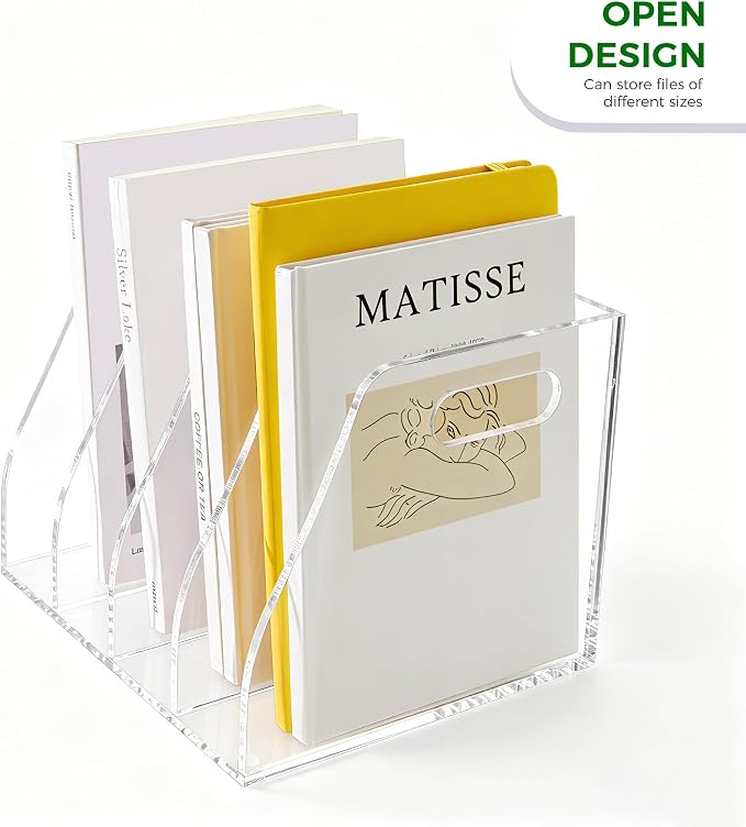 Clear Acrylic Magazine File Holder - Image 3