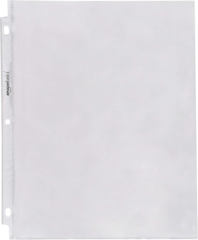 Amazon Basics Sheet Protectors for 3 Ring Binder, Heavyweight, Polypropylene - Image 2