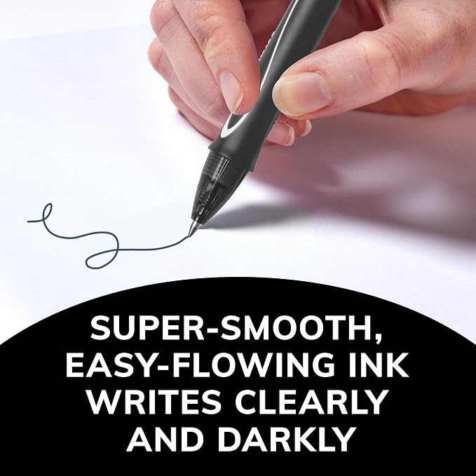 BIC Gelocity Quick Dry Black Gel Pens, Medium Point, Supplies - Image 5