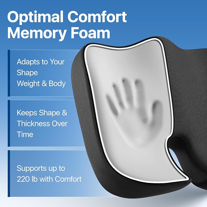 CJACSOC Seat Cushion, Extra Large Memory Foam Cushion - Image 3
