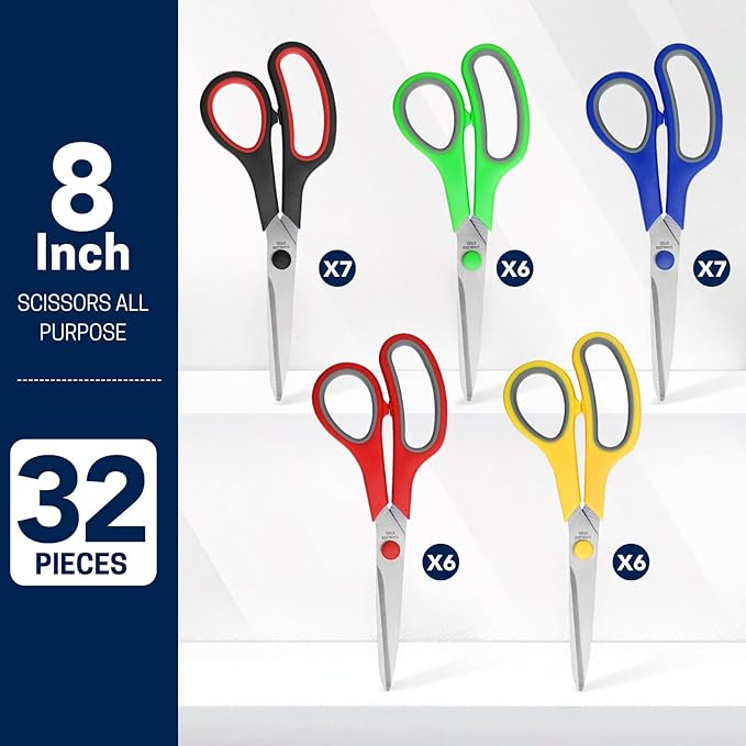 Scissors Bulk Set of 32-Pack, Right/Left Handed - Image 3