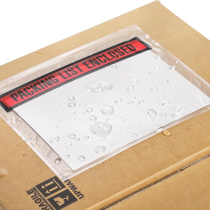 Nicunom 500 Pack 7.5'' x 5.5'' Packing List Envelopes, Adhesive Shipping Label - Image 4
