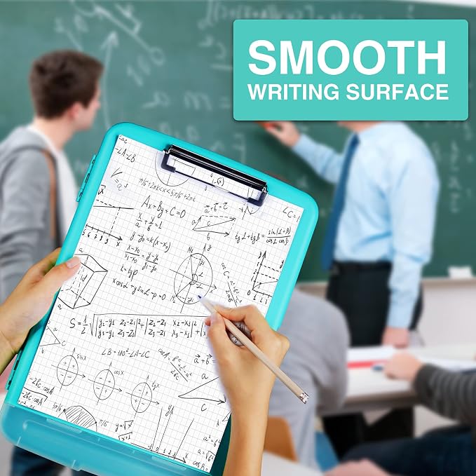 Sooez Clipboard with Storage, Clip Board 8.5 x 11 with Pen Holder, Plastic - Image 6