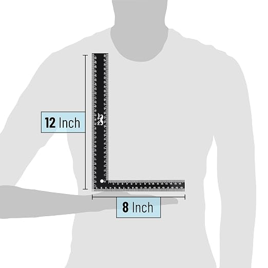 Mr. Pen- Metal Carpenter Square, 8 x 12 Inch | L-Square - Image 2