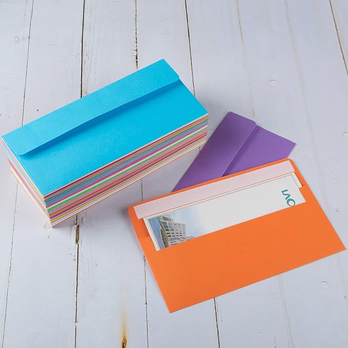 50 Pack Colorful #10 Business Envelopes Self Seal Letter Envelope | Standard - Image 6