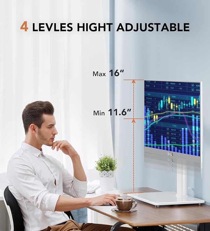 Hemudu Single LCD Computer Monitor Free-Standing Desk Stand Riser - Image 2
