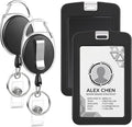 2 Pack Badge Holder Retractable Clip Heavy Duty Reels by BESARME