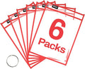 SUNEE 6 Packs Oversized Reusable Dry Erase Pocket Sleeves by SUNEE