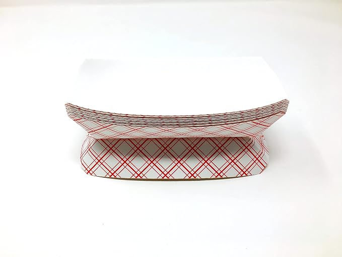 Mr Miracle 7 Inch Paper Hot Dog Tray in Red White Pattern. Pack of 100. - Image 9