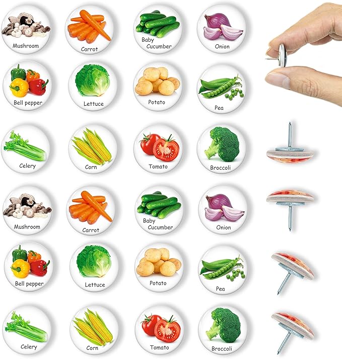 Push Pins for Cork Board -24pcs Decorative Push Pins by Tandarui