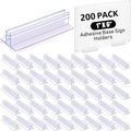 Fulmoon 200 Pcs Sign Holder, Adhesive Base Sign Holders Multiple Uses by Fulmoon