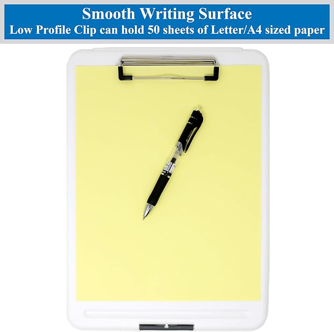 Think2Master White Plastic Storage Clipboard. | 25% Heavier & 25% Sturdier| - Image 4