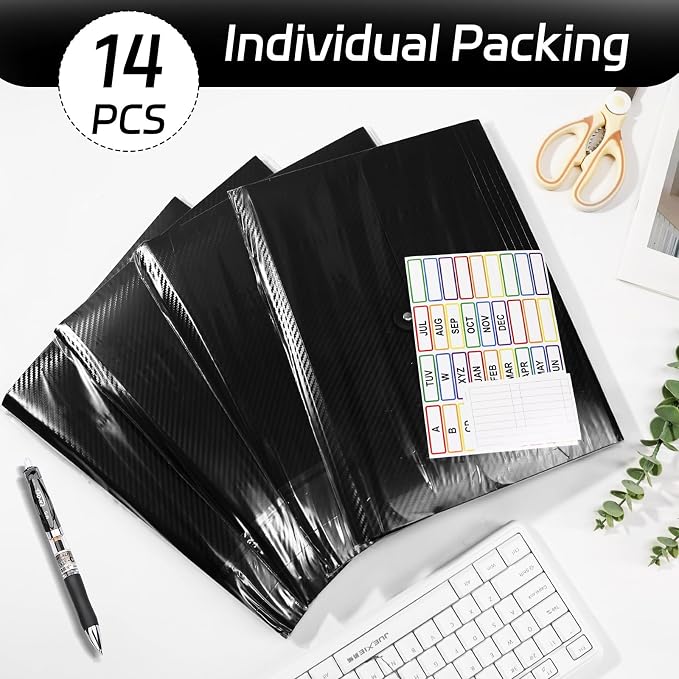 UMETDO 14 PCS Office Accordion File Organizer Bulk - Image 3