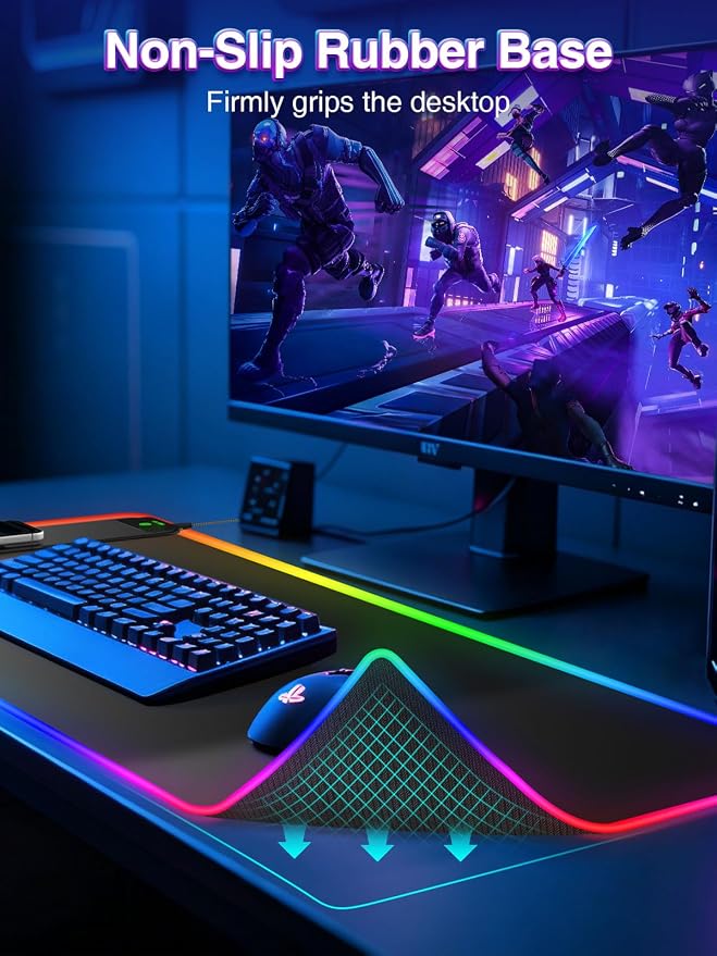 XXL RGB Gaming Mouse Pad with 15W Magnetic Wireless Charging, 31.5'' x 15.8'' - Image 7