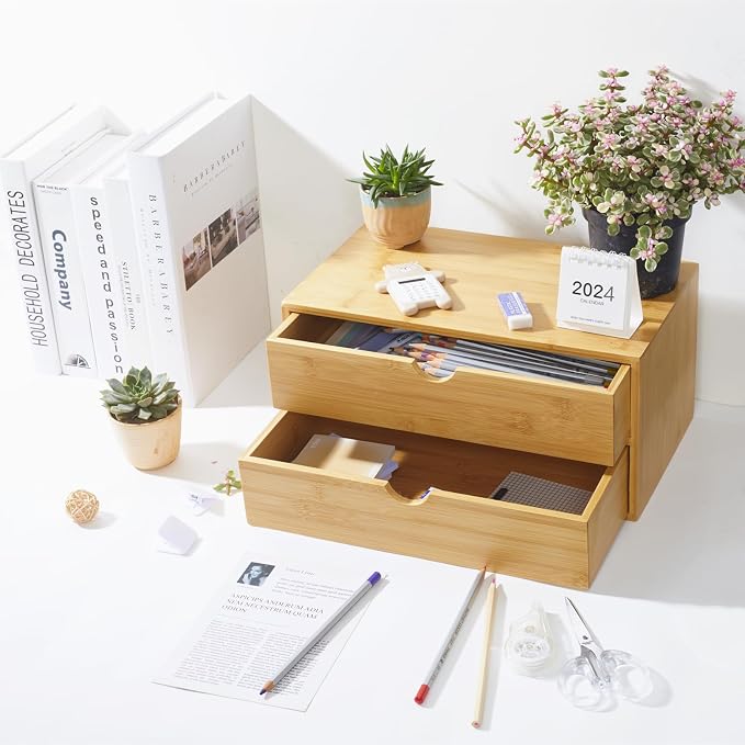 Charmewooden Bamboo Desk Organizer - Image 2