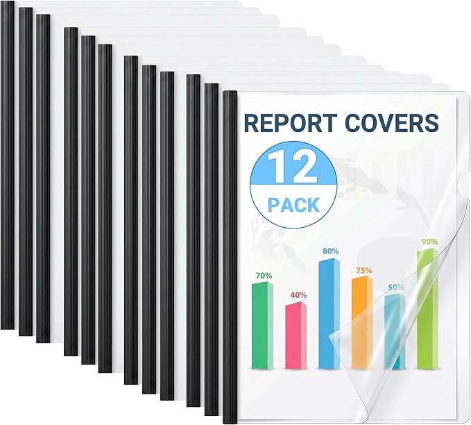 12-Pack Clear Report Covers by Unknown